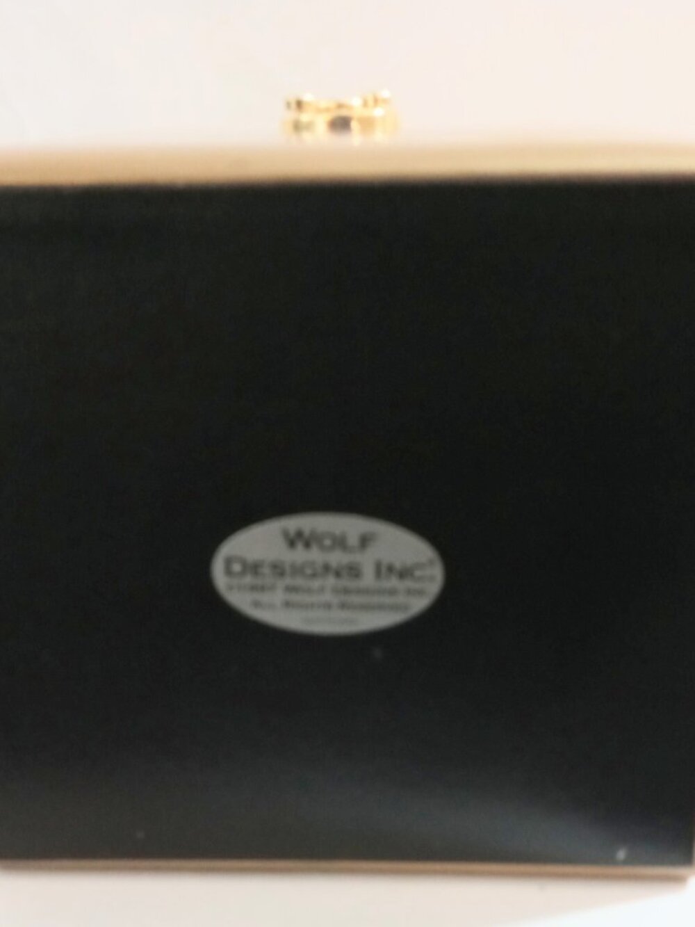 Wolf Designs Inc. Gold Locking Jewelry Case Travel Box w/ Key 6x7x5.5 - Picture 4 of 5